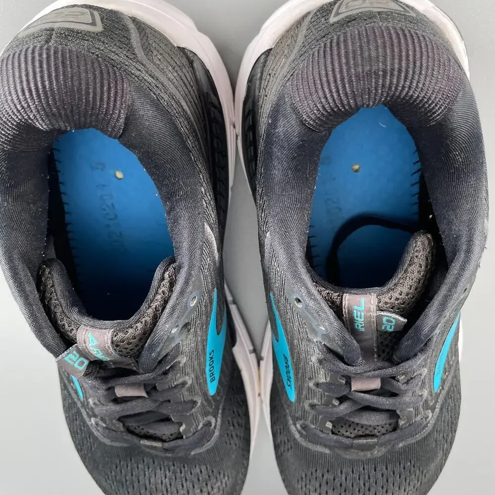Brooks Ariel 20 Women’s Size 8 B Black Blue Running Sneakers Walking Shoe Casual